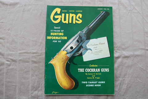 1965 AUGUST GUNS MAGAZINE - THE COCHRAN GUNS COVER - ST 6505N