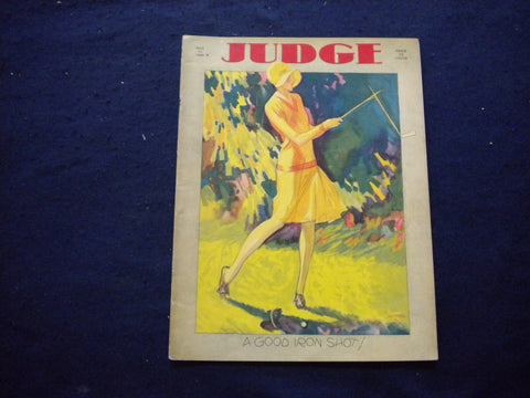1929 MAY 11 JUDGE MAGAZINE - DR. SEUSS ILLUSTRATIONS - A GOOD IRON SHOT!- B 437O