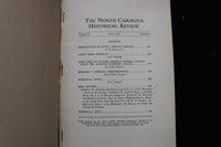 1927 APRIL NORTH CAROLINA HISTORICAL REVIEW QUARTERLY SOFTCOVER BOOK - K 2914