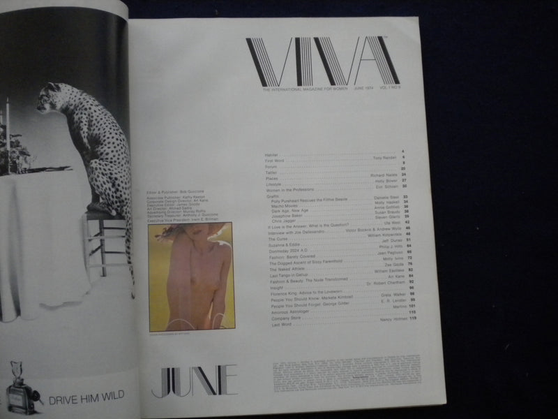 1974 JUNE VIVA MAGAZINE - THE NAKED ALTHLETE - THE QUESTION OF LOVE - B 638F