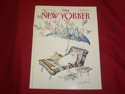 1991 JUNE 10 NEW YORKER MAGAZINE FRONT COVER ONLY - GREAT ART FOR FRAMING