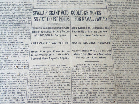 1925 MARCH 25 NEW YORK TIMES - SINCLAIR GRANT VOID, SOVIET COURT HOLDS - NT 7184