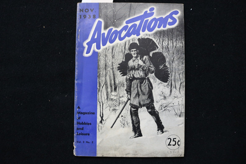 1938 NOVEMBER AVOCATIONS MAGAZINE - A.B. FROST COVER - K 2910