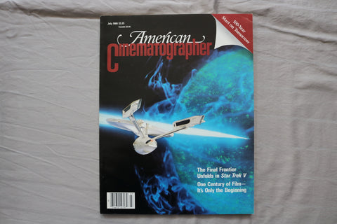 1989 JULY AMERICAN CINEMATOGRAPHER MAGAZINE - STAR TREK V COVER - E 19875