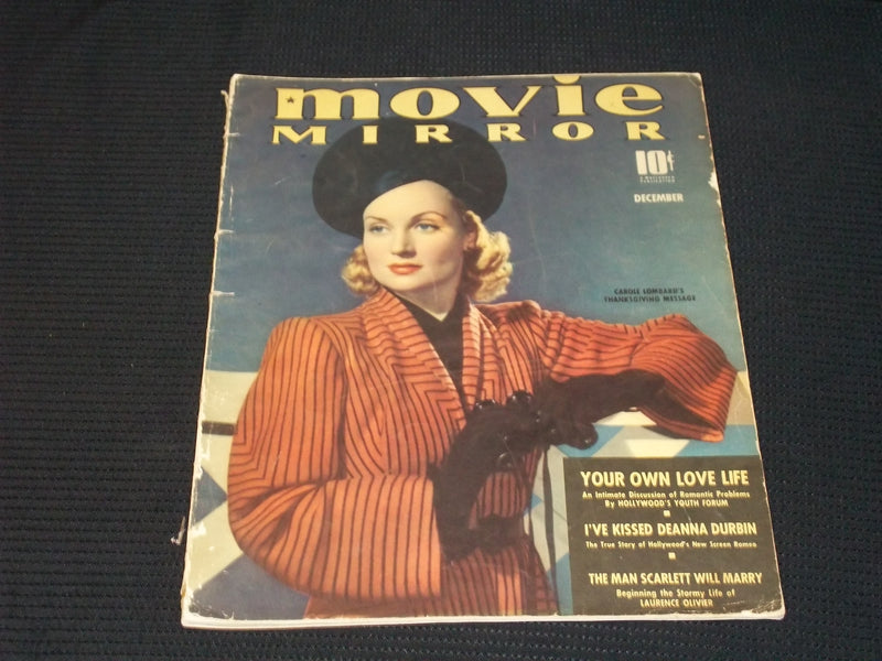 1939 DECEMBER MOVIE MIRROR MAGAZINE - CAROLE LOMBARD FRONT COVER - E 15356