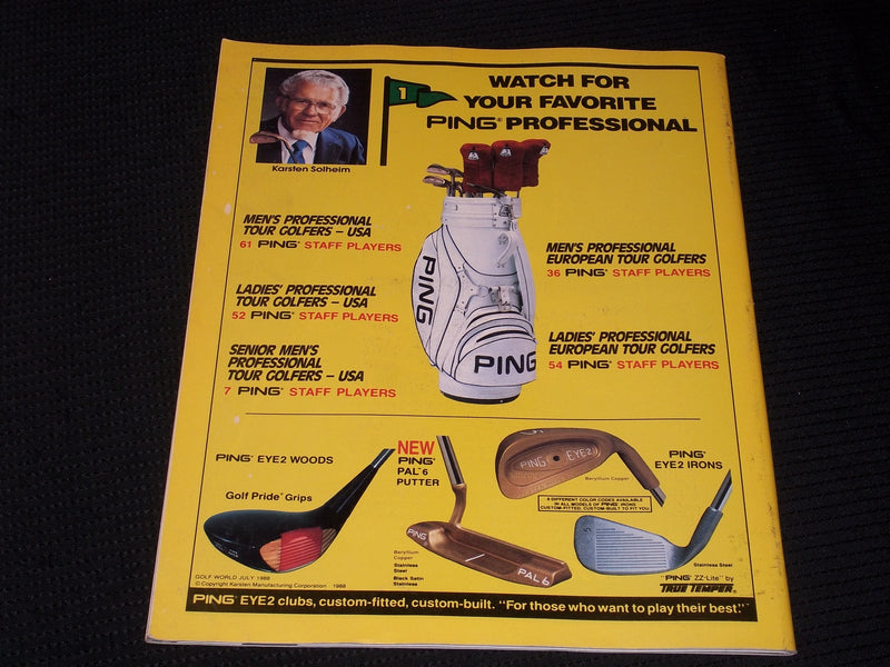 1988 JULY 22 GOLF WORLD MAGAZINE - SEVE BALLESTEROS FRONT COVER - E 6211