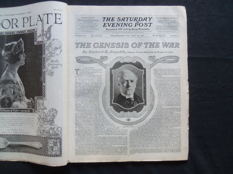 1923 JULY 14 THE SATURDAY EVENING POST MAGAZINE - ILLUSTRATED COVER - SP 1169
