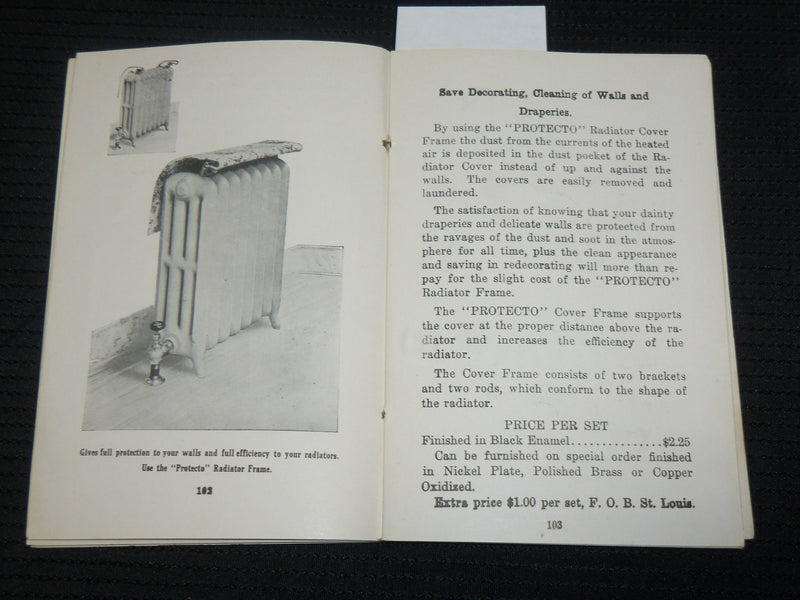 1916 PROGRESS IN HOT WATER HEATING BOOK BY D + T. MFG. CO - J 7055