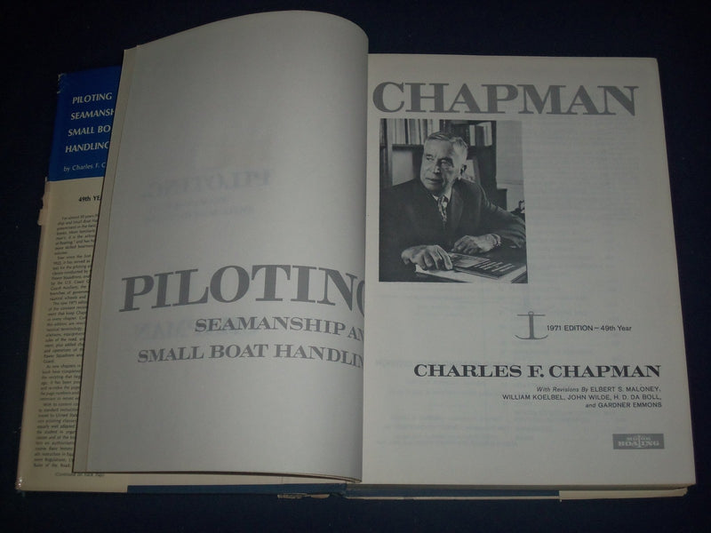1971 PILOTING STEAMSHIP & SMALL BOAT HANDLING BOOK BY CHARLES CHAPMAN - KD 1869