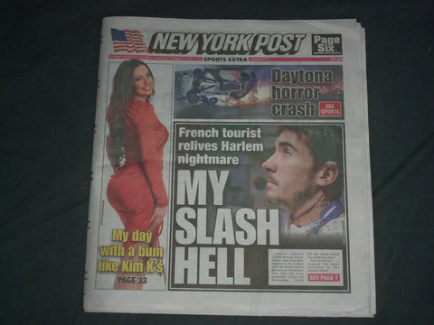 2020 FEBRUARY 18 NEW YORK POST NEWSPAPER - RYAN NEWMAN DAYTONA 500 CRASH