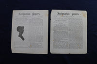 1879-1885 ANTIQUARIAN PAPERS - IPSWICH, MASSACHUSETTS - LOT OF 34 - K 780