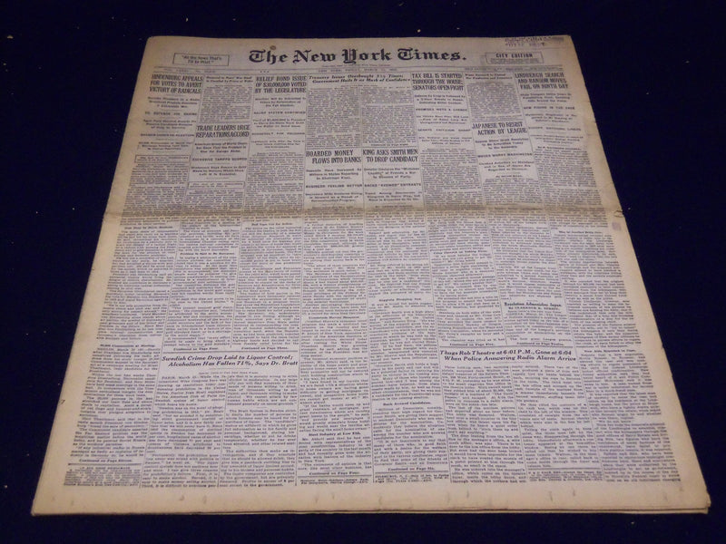 1932 MARCH 11 NEW YORK TIMES - HINDENBURG APPEALS FOR VOTES - NT 4018