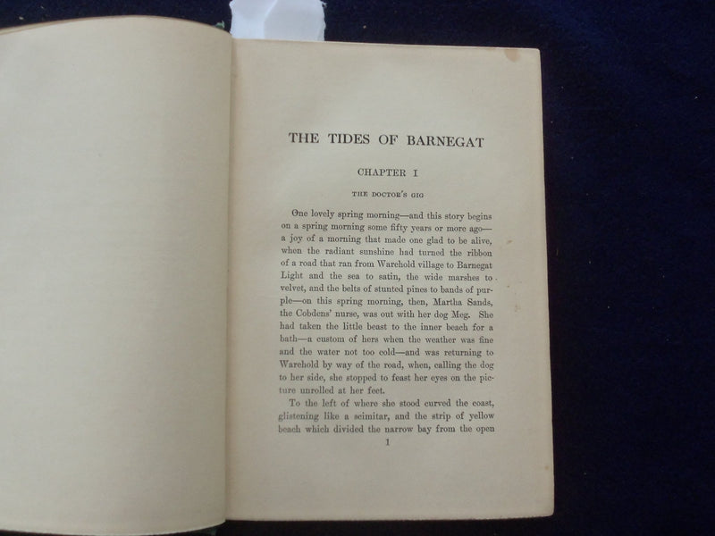 1912 THE TIDES OF BARNEGAT HARDCOVER BOOK BY F. HOPKINSON SMITH - KD 8423