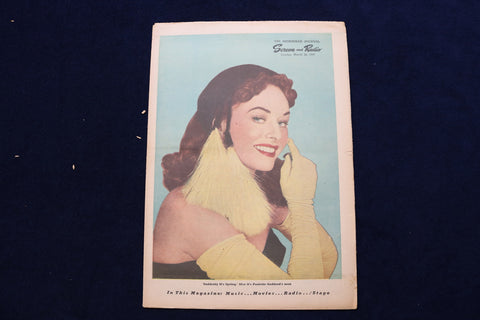 1947 MARCH 30 SCREEN AND RADIO MAGAZINE - PAULETTE GODDARD COVER - E 23089