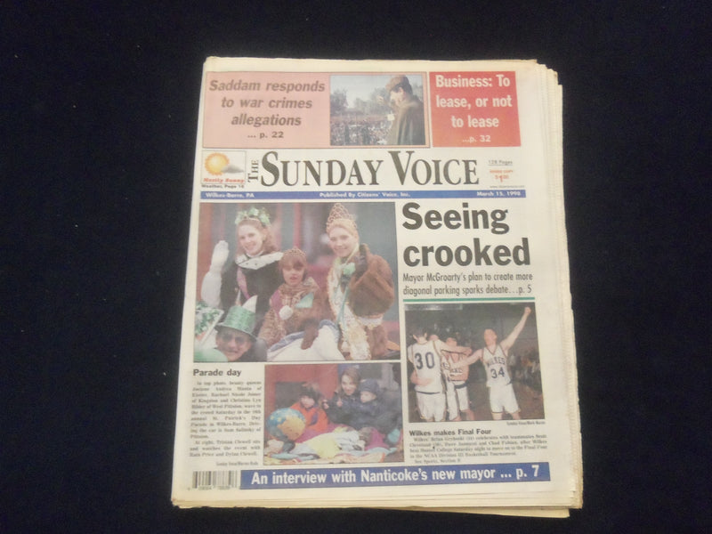 1998 MAR 15 THE SUNDAY VOICE NEWSPAPER -WILKES-BARRE, PA -SADDAM HUSSEIN-NP 6161