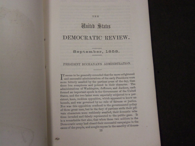 1857-1858 UNITED STATES DEMOCRATIC REVIEW NEW SERIES LOT OF 10 ISSUES - WR 60E