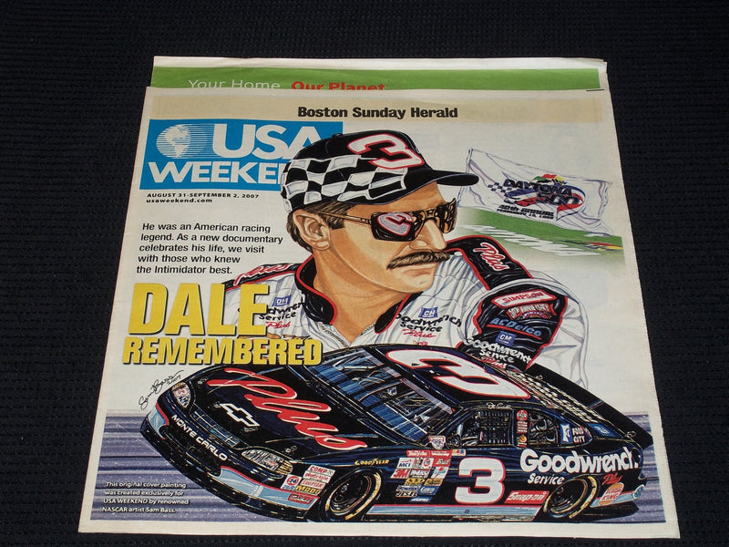 2007 AUGUST 31 BOSTON SUNDAY HERALD USA MAGAZINE - DALE EARNHARDT - E 5266