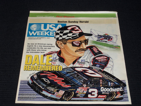 2007 AUGUST 31 BOSTON SUNDAY HERALD USA MAGAZINE - DALE EARNHARDT - E 5266