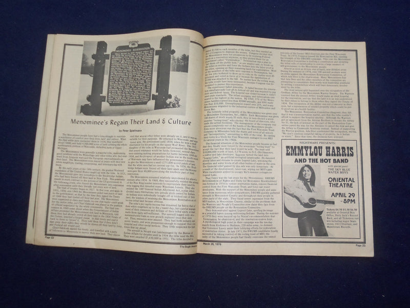 1976 MARCH 26 BUGLE AMERICAN MAGAZINE - IN THE LAND OF THE MENOMINEE'S - J 9438