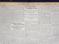 1920 NOVEMBER 12 NEW YORK TIMES - ENGLAND HONORS UNKNOWN SOLDIER - NT 8452