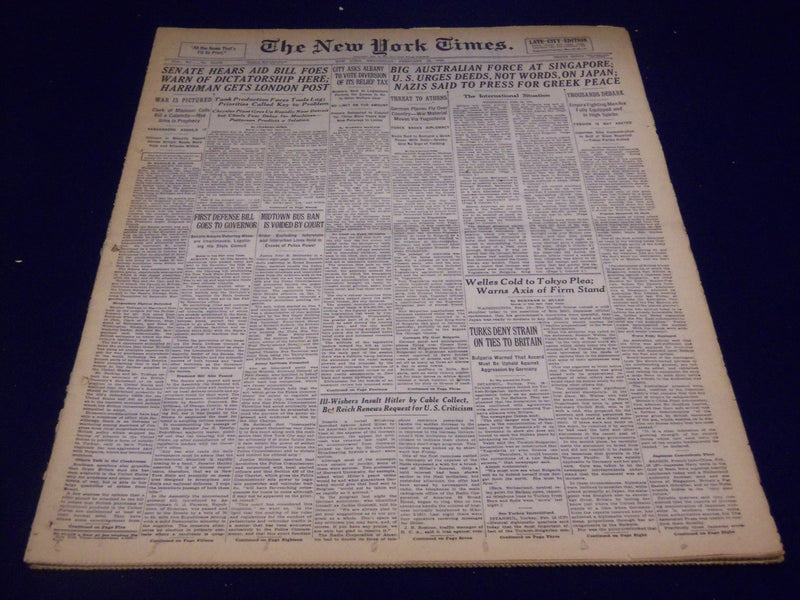1941 FEB 19 NEW YORK TIMES - BIG AUSTRALIAN FORCE AT SINGAPORE - NT 1439