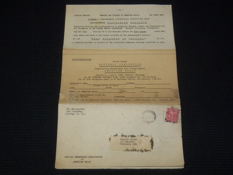 1952 DECEMBER 15 THE RALLY LETTER - NEWS AND VIEWS - K 2608