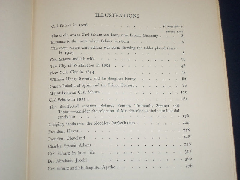 1932 CARL SCHURZ REFORMER BOOK BY CLAUDE MOORE FUESS - ILLUSTRATIONS- KD 2479