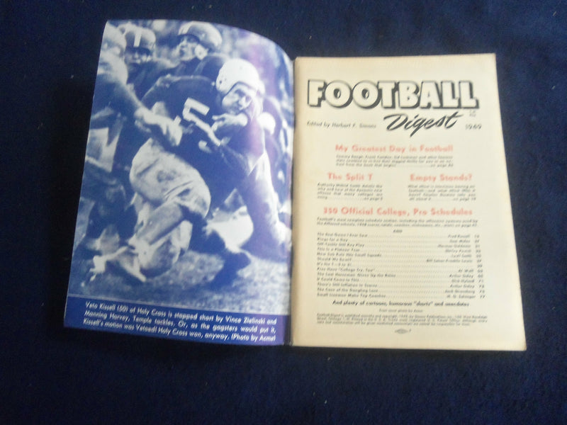 1949 FOOTBALL DIGEST - EMIL SIKO OF NOTRE DAME COVER - SP 7492I