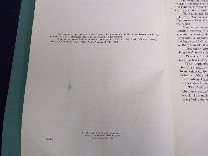 1938 APRIL 1 DEPT. EDUCATION BULLETIN HOW THE PIONEERS MOVED WESTWARD - J 8198