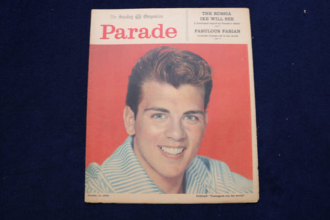 1959 OCTOBER 11 PARADE MAGAZINE - FABIAN COVER - E 22361