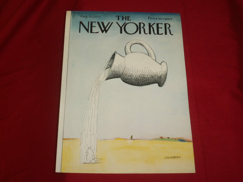 1975 AUGUST 25 NEW YORKER MAGAZINE FRONT COVER ONLY - GREAT ART FOR FRAMING