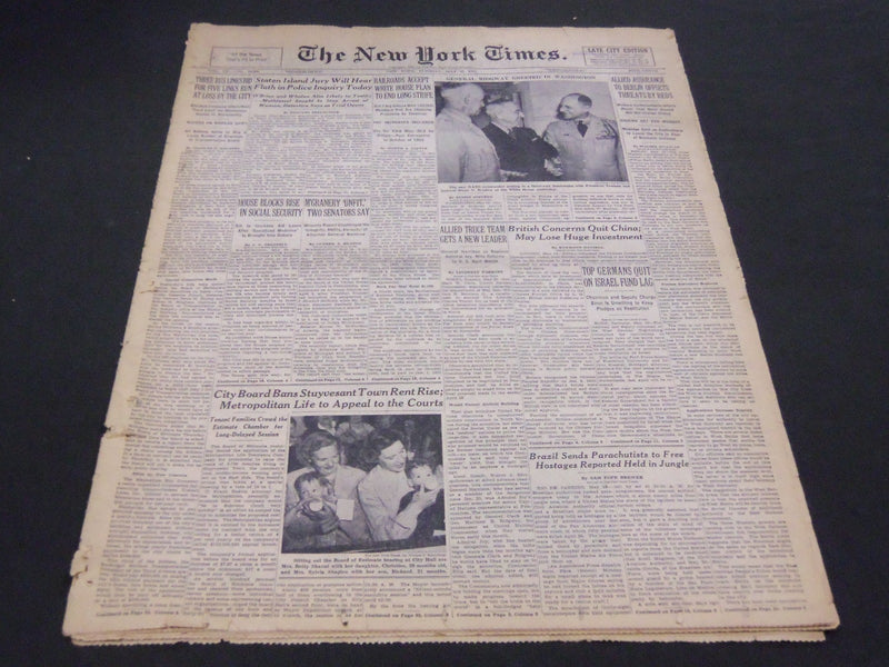 1952 MAY 20 NEW YORK TIMES - RAILROADS ACCEPT WHITE HOUSE PLAN - NT 4503