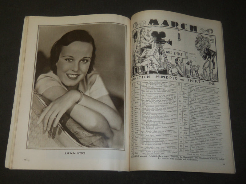 1931 MARCH THE NEW MOVIE MAGAZINE - MARILYN MILLER COVER - M 302