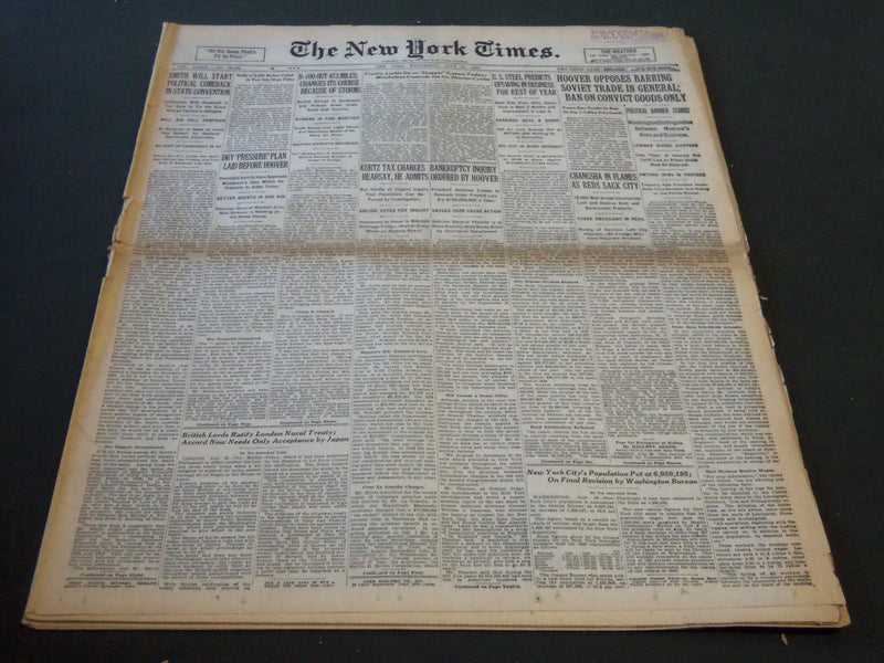 1930 JULY 30 NEW YORK TIMES - TRAFFIC LIGHTS GO ON STAGGER SYSTEM TODAY- NT 5709