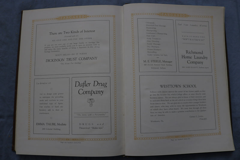 1922 THE SARGASSO EARLHAM COLLEGE YEARBOOK - RICHMOND, INDIANA - YB 3424