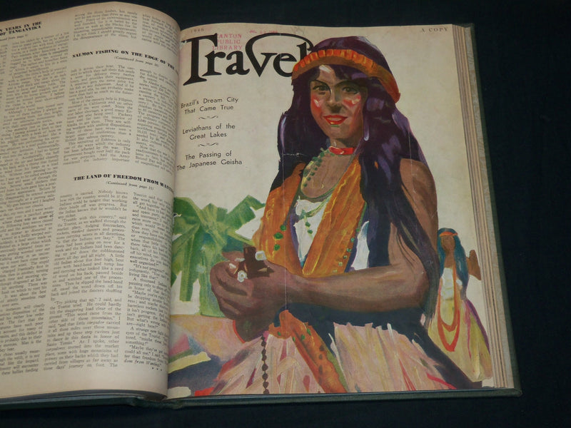 1945 NOV-1946 OCT TRAVEL MAGAZINE BOUND VOLUME - GREAT COVERS - KD 5987