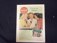 1941 JUNE COSMOPOLITAN MAGAZINE - ILLUS COVER - COCA COLA AD BACK COVER- ST 3043