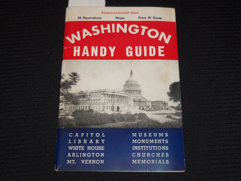 1950 WASHINGTON HANDY GUIDE - SESQUICENTENNIAL ISSUE - 88 ILLUSTRATIONS - K 34
