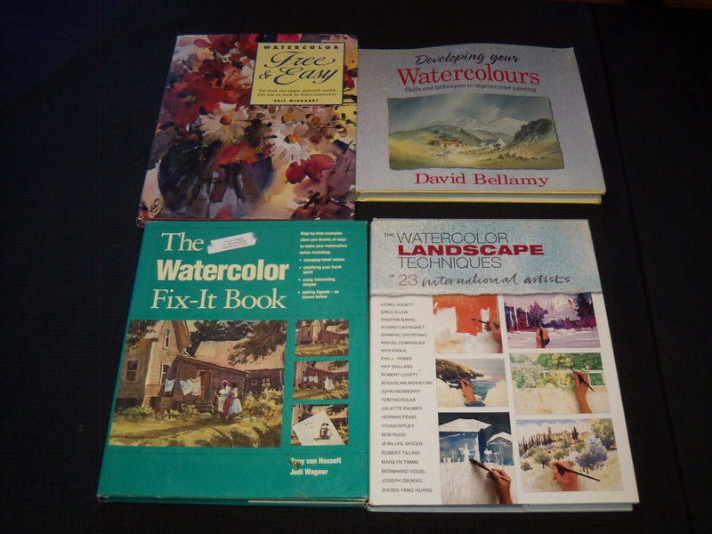 1990'S-2000'S WATERCOLOR HARDCOVER ART BOOKS LOT OF 16 - KD 2887