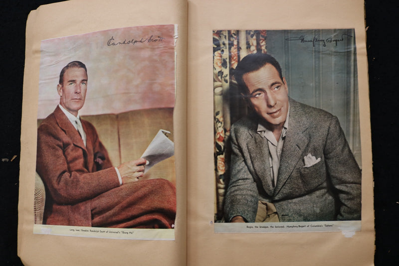 HOLLYWOOD MOVIE STARS SCRAPBOOK - HUMPHREY BOGART - ALAN LADD - E 24912