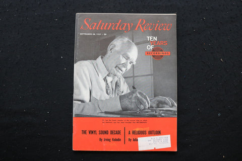 1957 SEPTEMBER 28 SATURDAY REVIEW MAGAZINE - DR. LEE DE FOREST COVER - SP 4189L