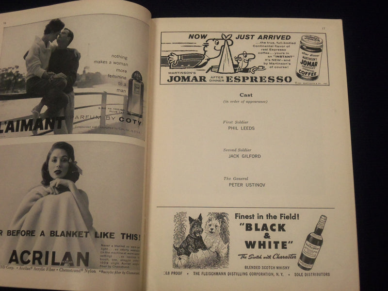 1957 PLAYBILL ROMANOFF & JULIET SIGNED PETER USTINOV CLARK + 4 OTHERS - J 1767