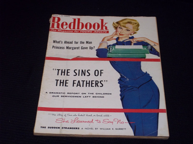 1956 APRIL REDBOOK MAGAZINE - NICE FASHION FRONT COVER - E 13992