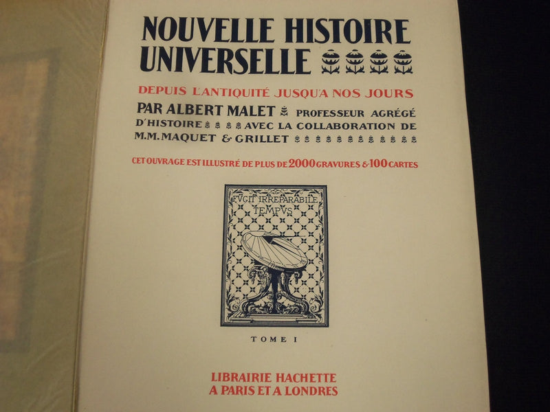 1924 NOUVELLE HISTOIRE UNIVERSELLE BY ALBERT MALET FRENCH VOLUME - KD 2964