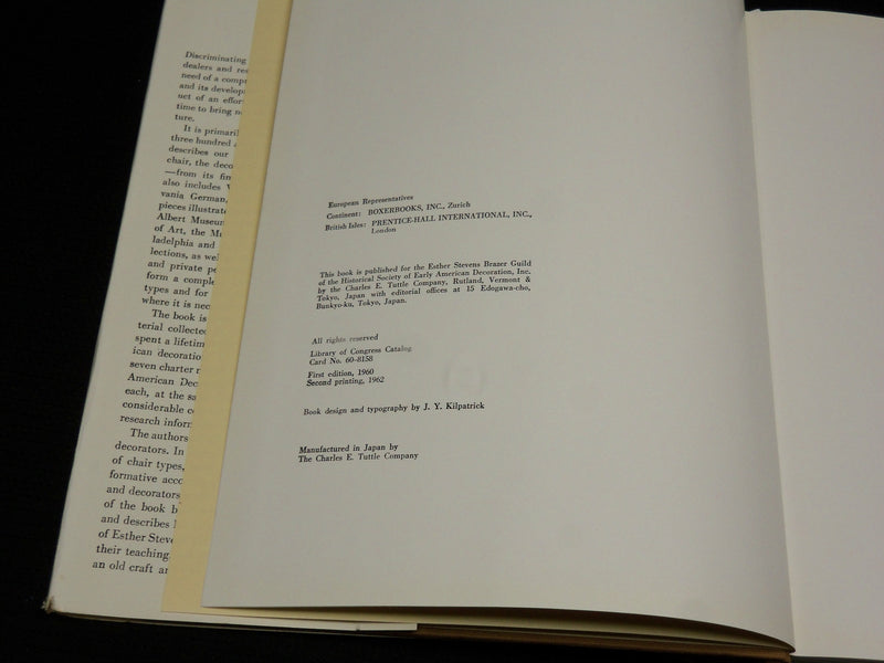 1962 THE ORNAMENTED CHAIR HARDCOVER BOOK EDITED BY ZILLA RIDER LEA - R 719W
