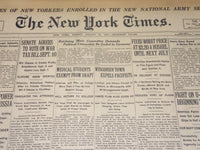 1917 AUGUST 31 NEW YORK TIMES - MEDICAL STUDENTS EXEMPT FROM DRAFT - NT 8515
