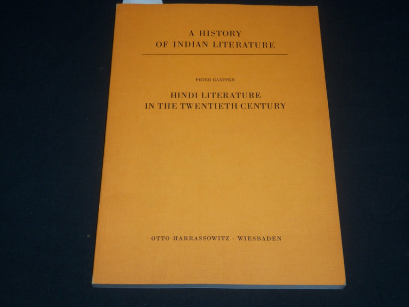 1978 A HISTORY OF INDIAN LITERATURE BOOK INSCRIBED BY PETER GAEFFKE - D 592