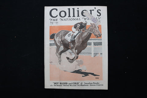 1920 AUGUST 7 COLLIER'S MAGAZINE - A JOCKEY ON HORSE COVER - E 10991