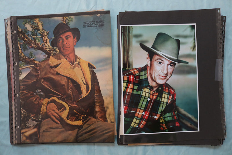 HOLLYWOOD MOVIE STAR SCRAPBOOK PAGES - 200+ PAGES AND 3 EMPTY ALBUMS - E 26488