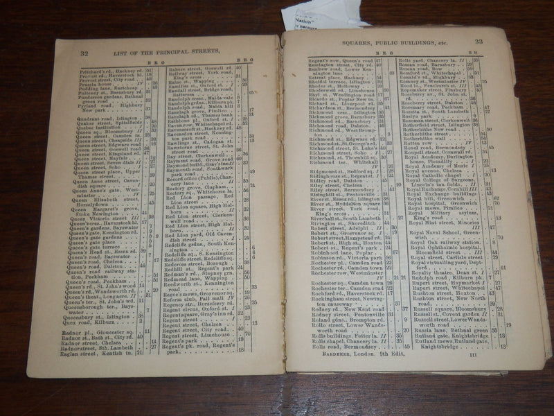 1894 INDEX OF STREETS AND PLANS OF LONDON - RAILWAY PLANS - K 1227